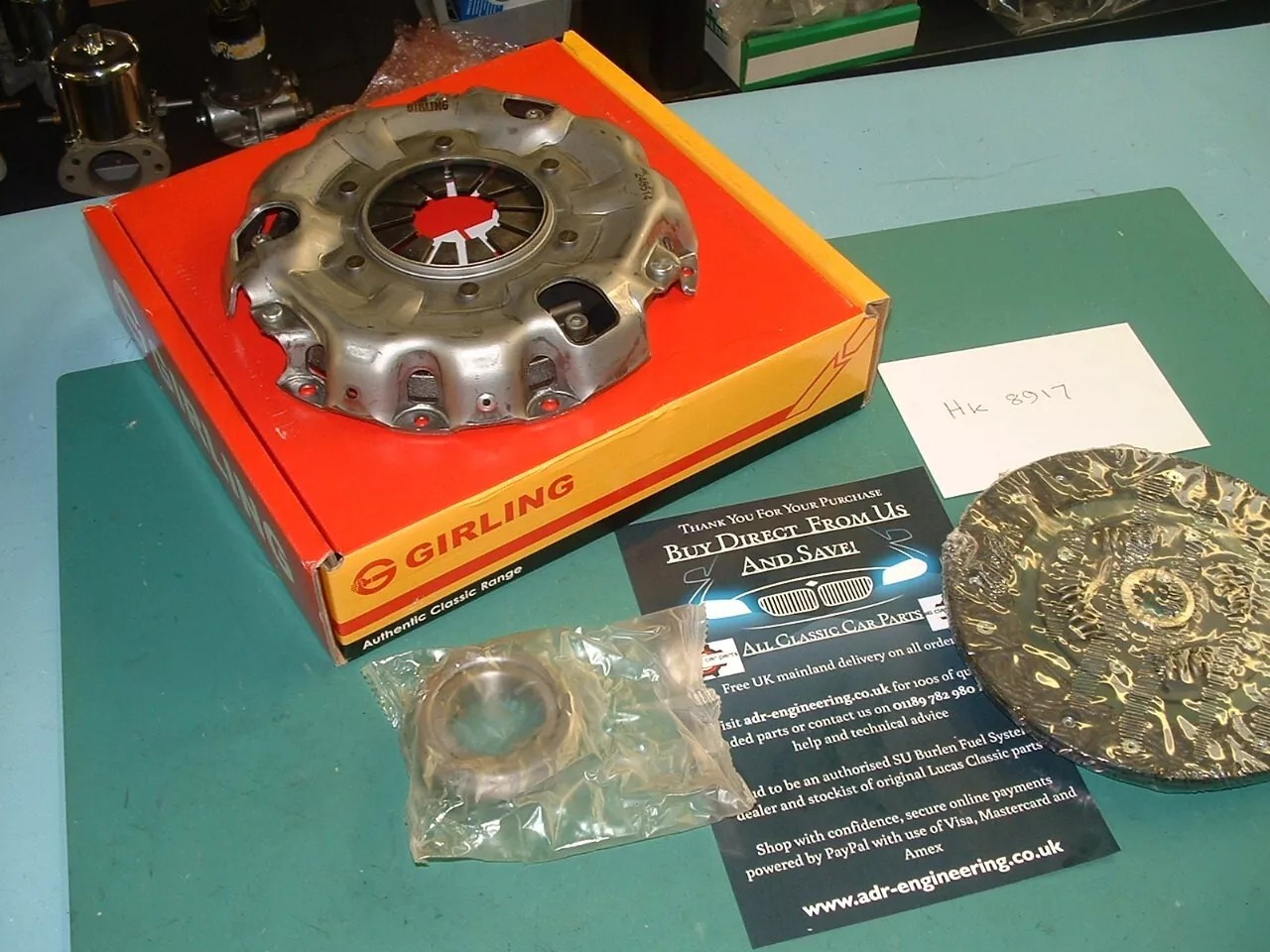 GIRLING TRIUMPH SPITFIRE 1500/MG MIDGET 1500, 3 PIECE CLUTCH KIT HK8917